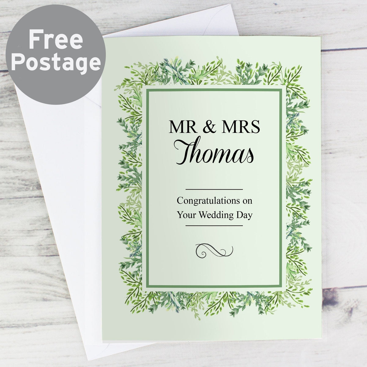 Personalised Fresh Botanical Card