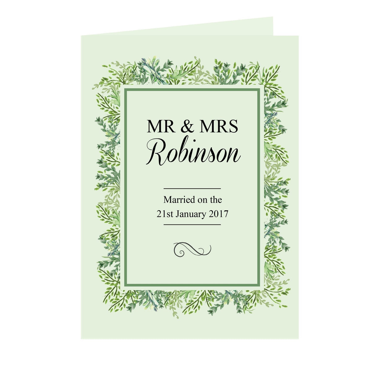 Personalised Fresh Botanical Card