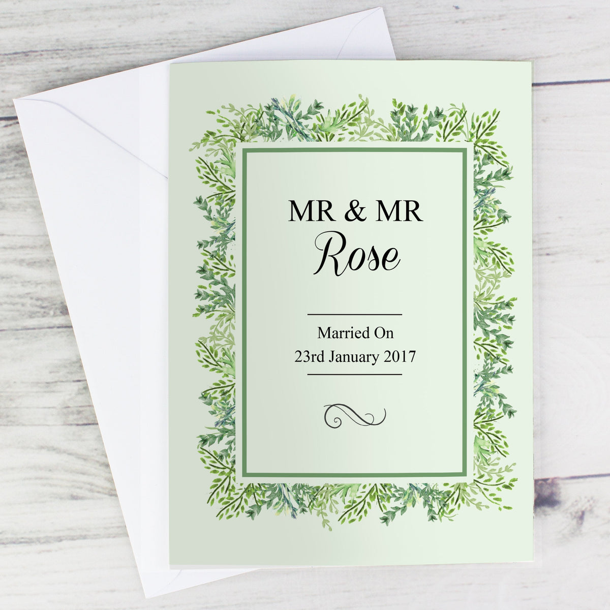 Personalised Fresh Botanical Card