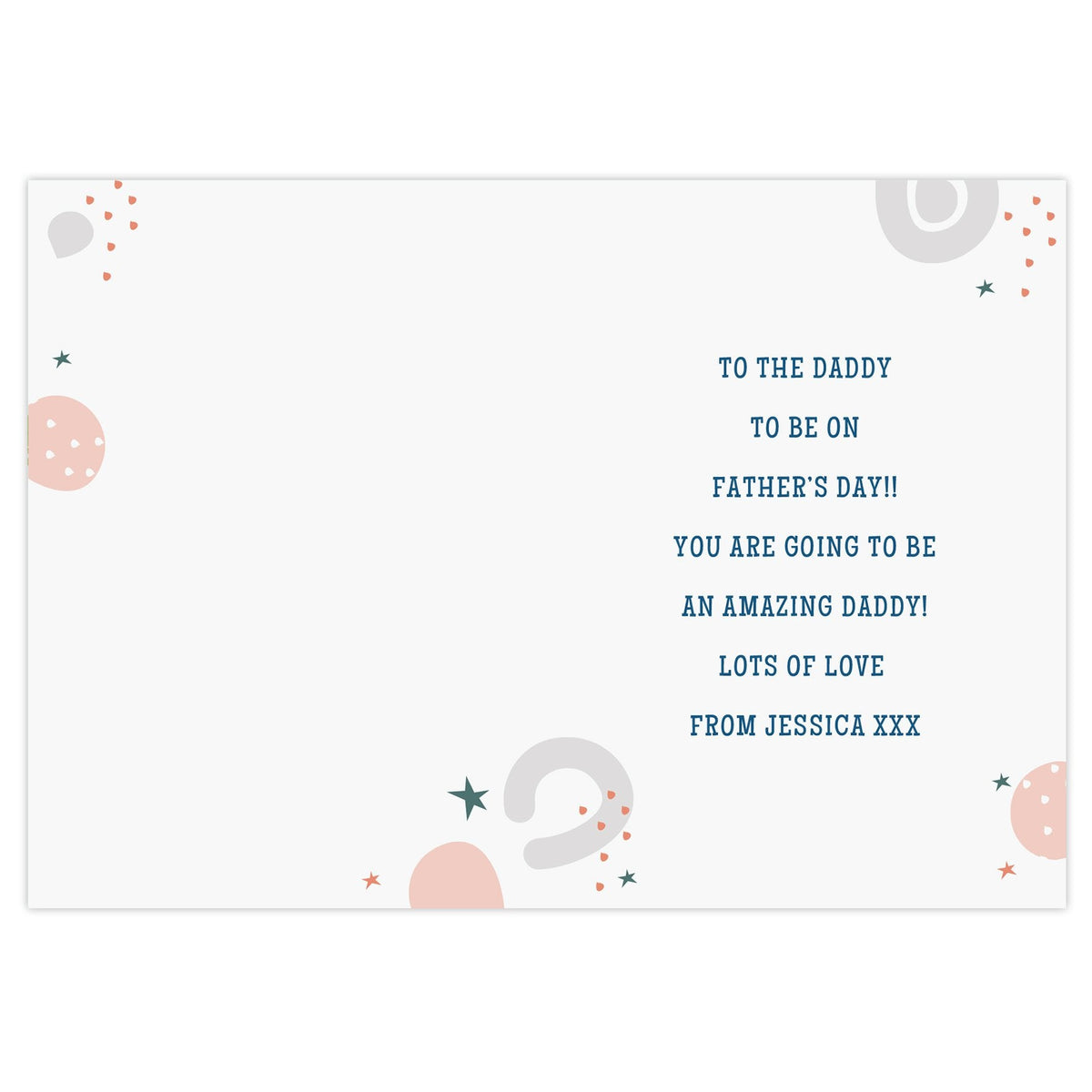 Personalised From The Bump Father's Day Card