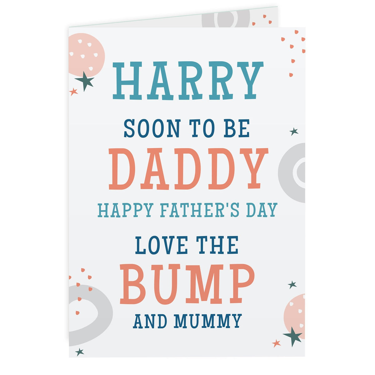 Personalised From The Bump Father's Day Card