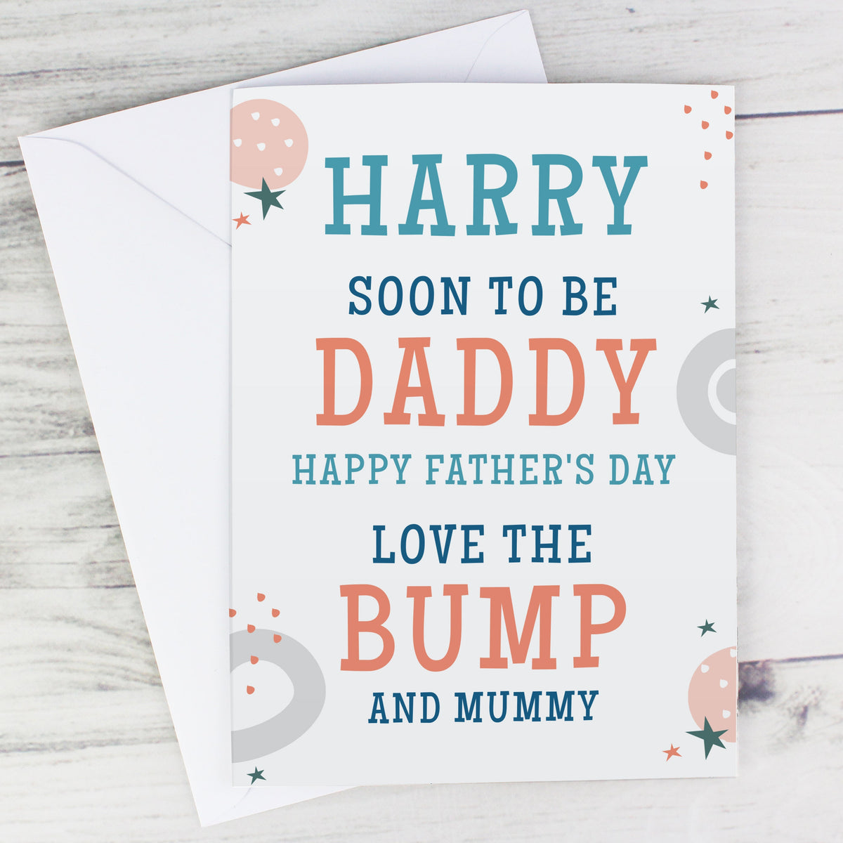 Personalised From The Bump Father's Day Card