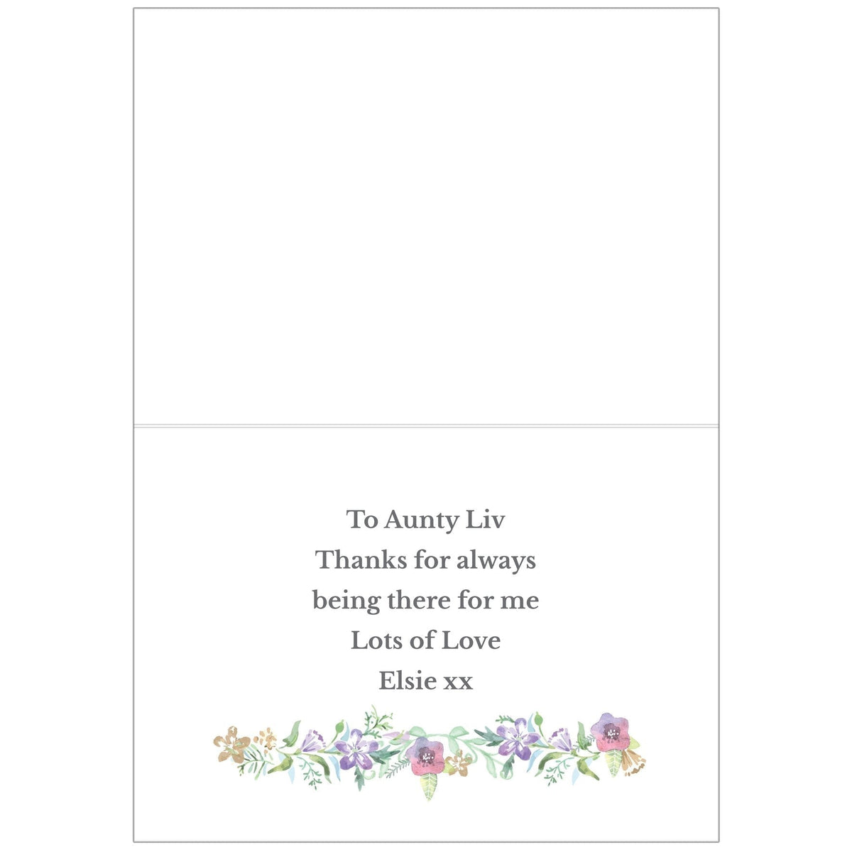Personalised Godmother 'Floral Watercolour' Card
