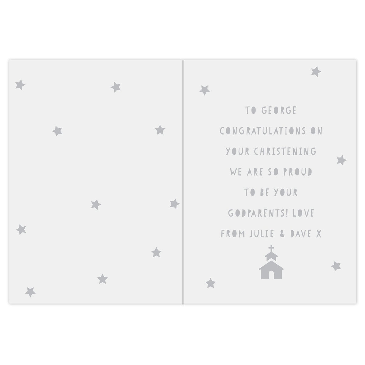 Personalised Grey Papercut Style Card