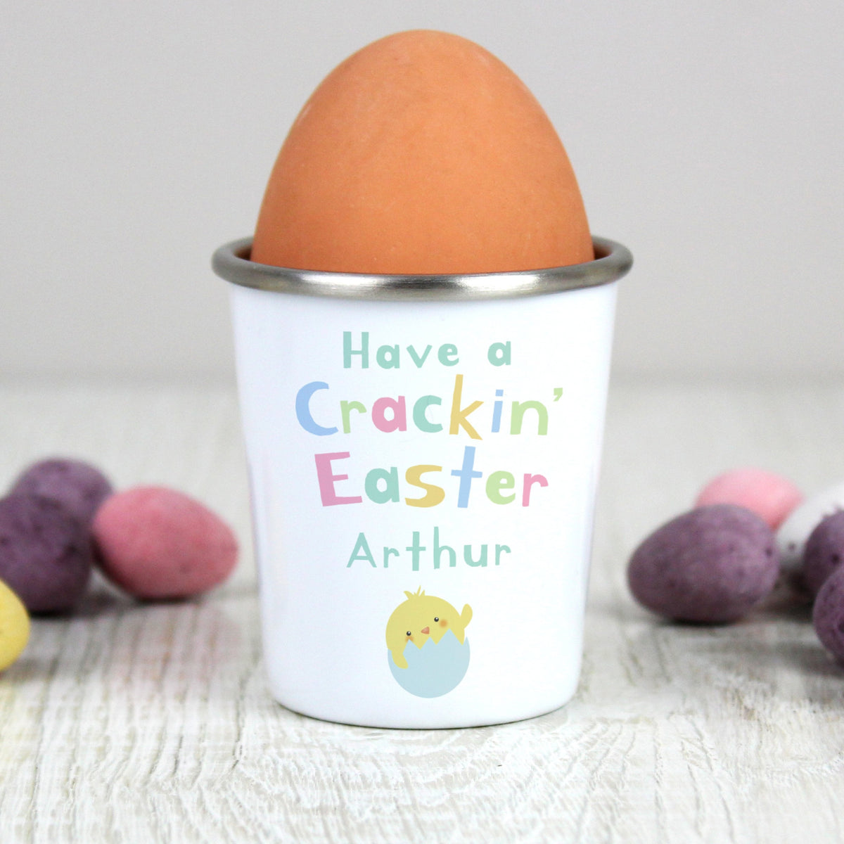Personalised Have A Cracking Easter Egg Cup