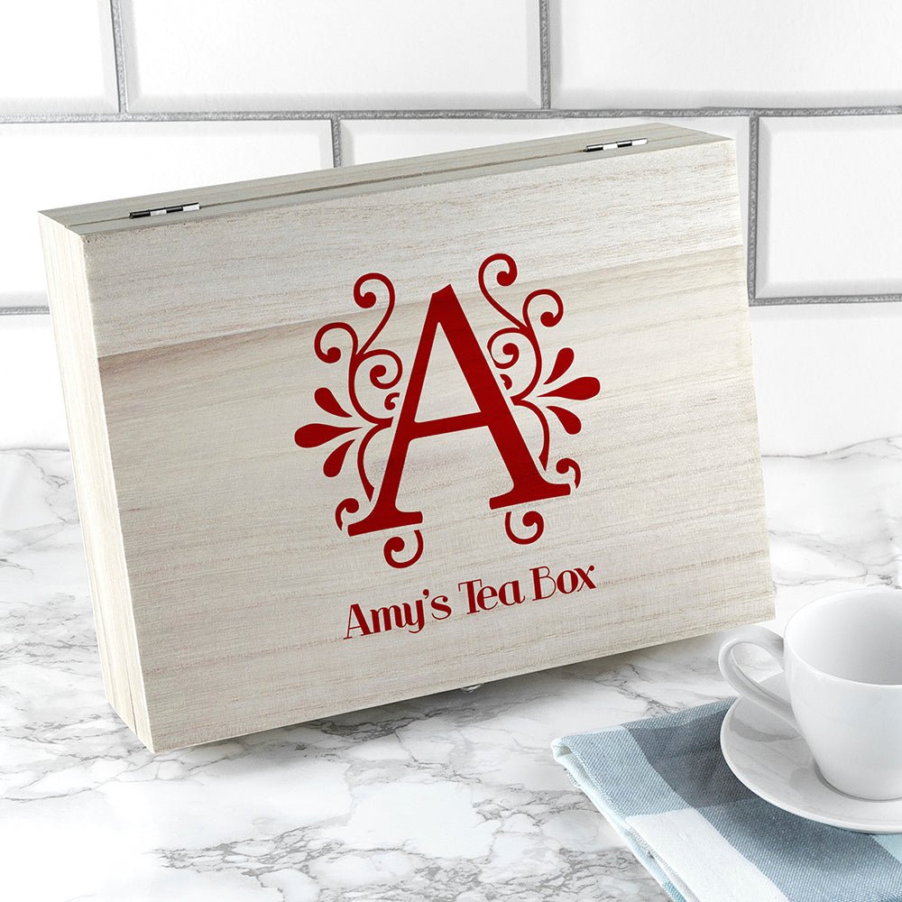 Personalised Initial Tea Box with Tea