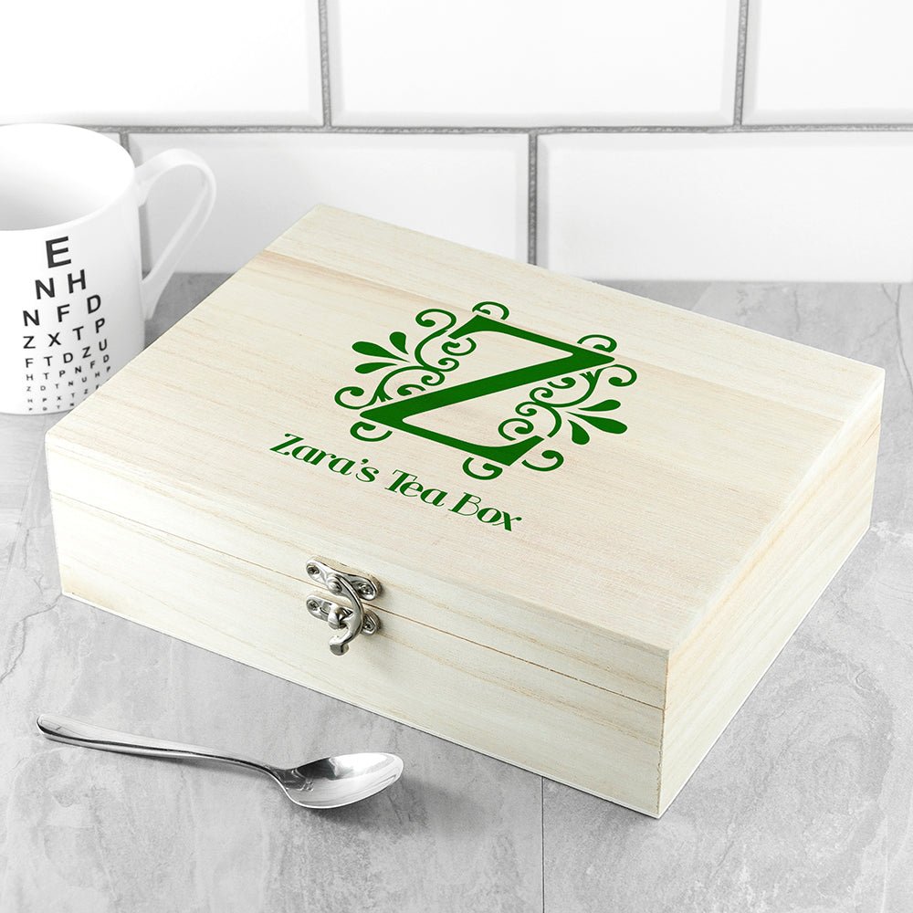 Personalised Initial Tea Box with Tea