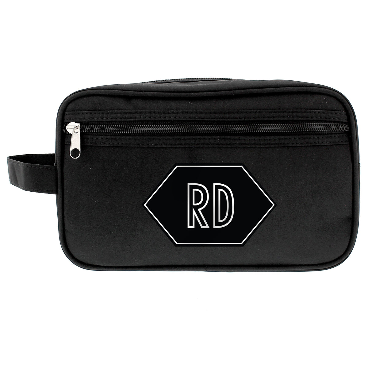 Personalised Initials Black Vanity Bag
