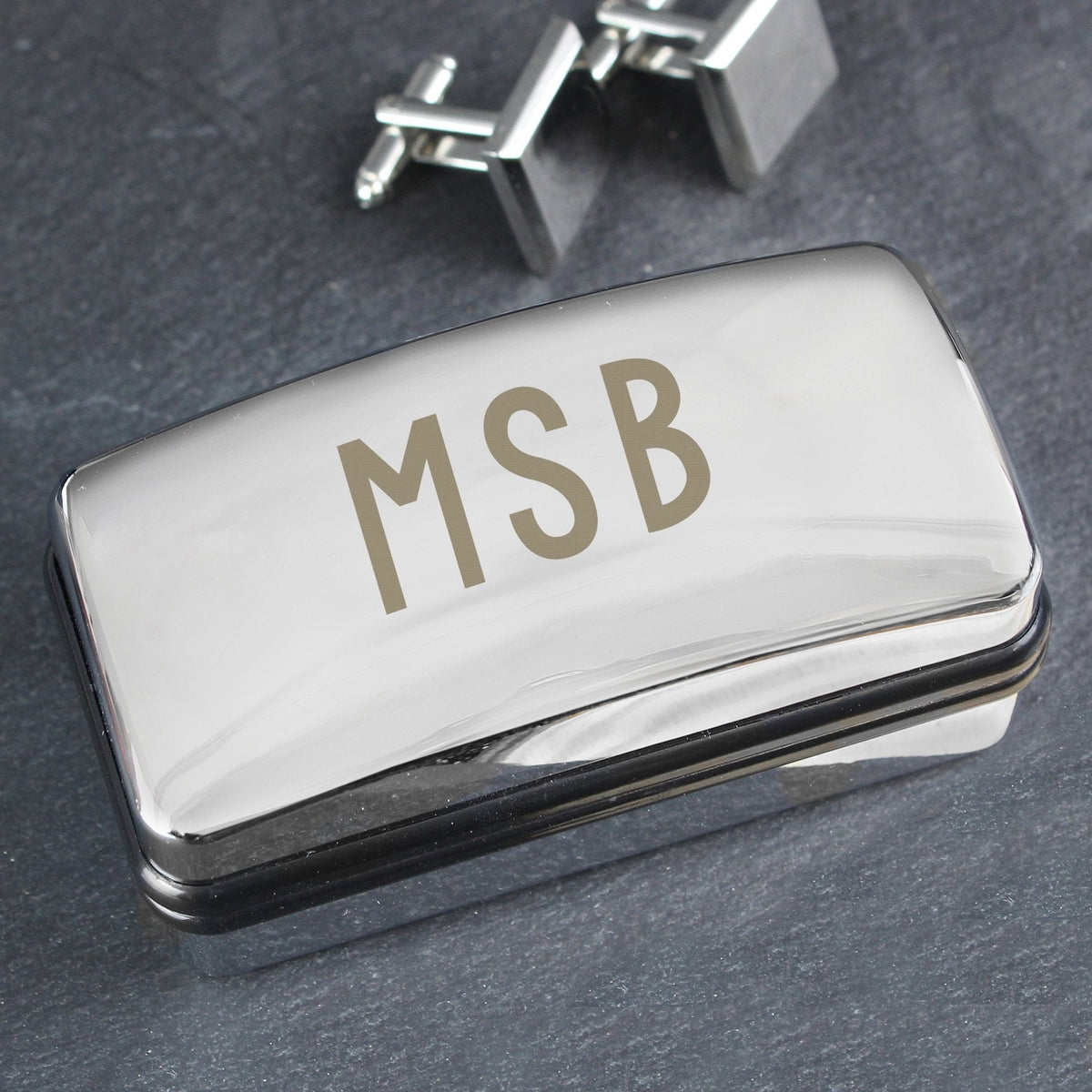 Personalised Initials Cufflink Box