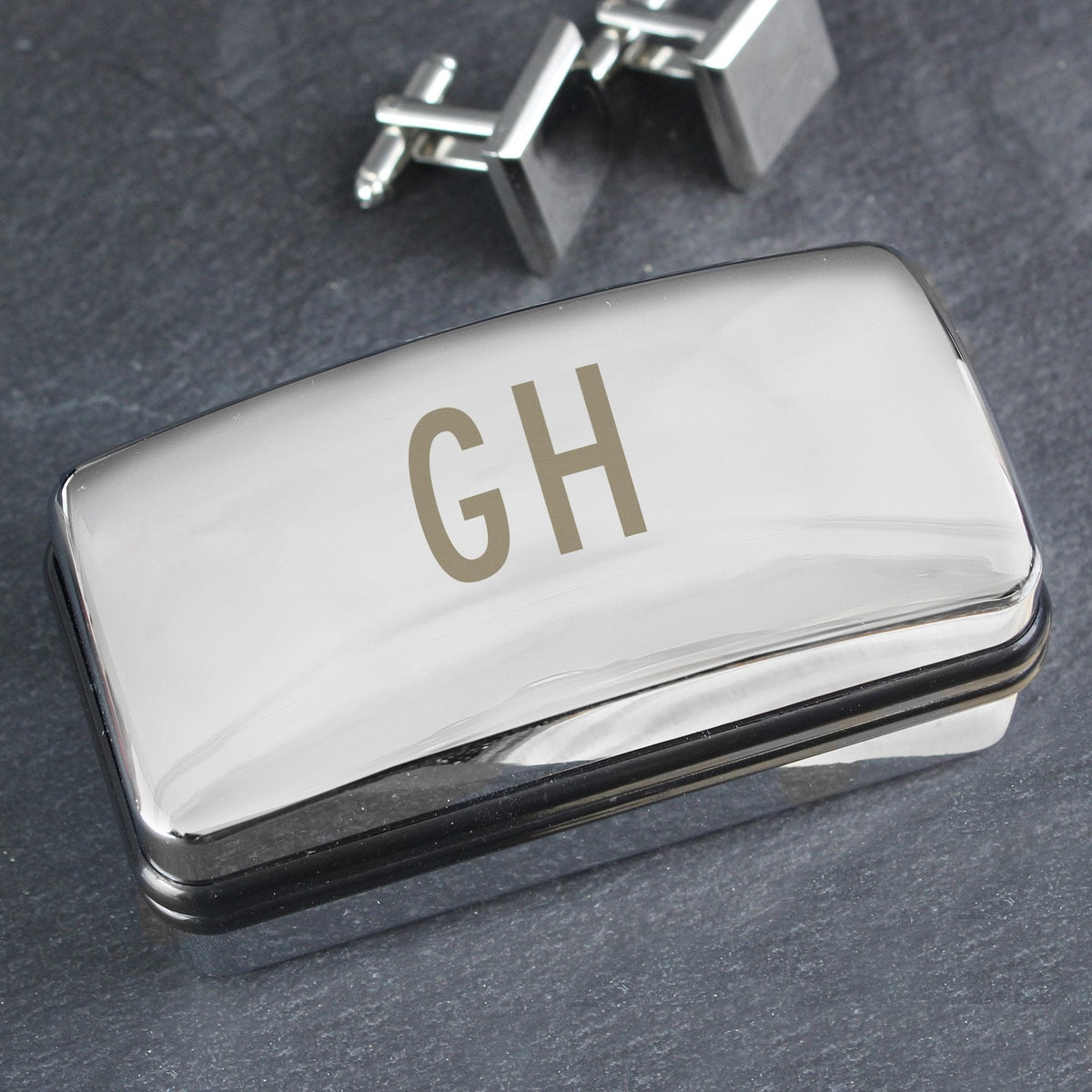 Personalised Initials Cufflink Box