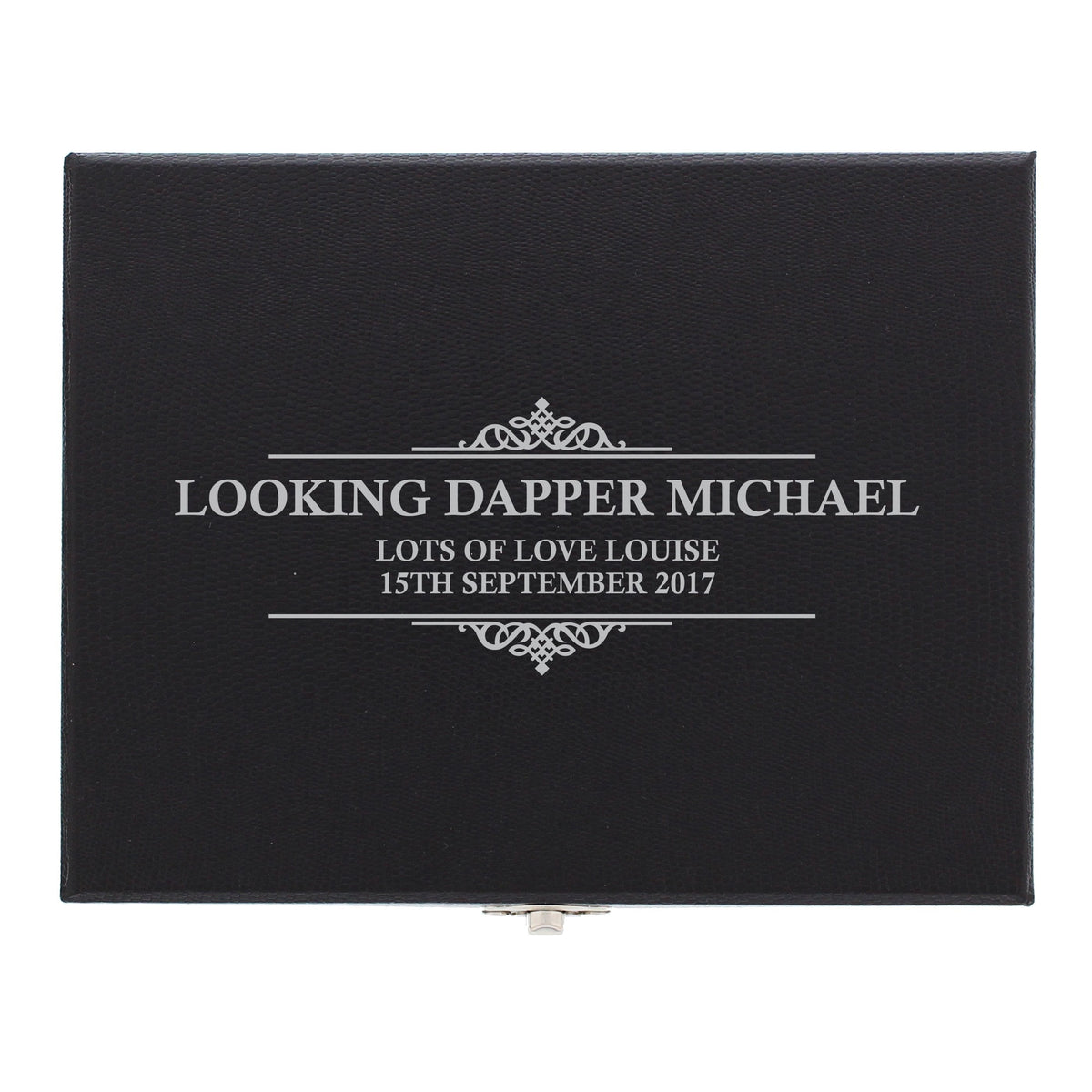 Personalised Large Cufflink Compartment Box
