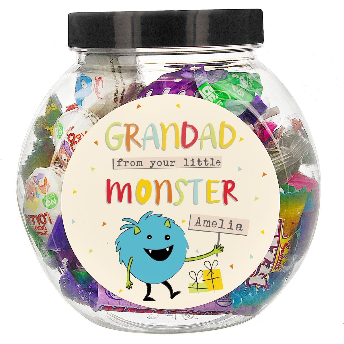 Personalised Little Monster Sweet Jar