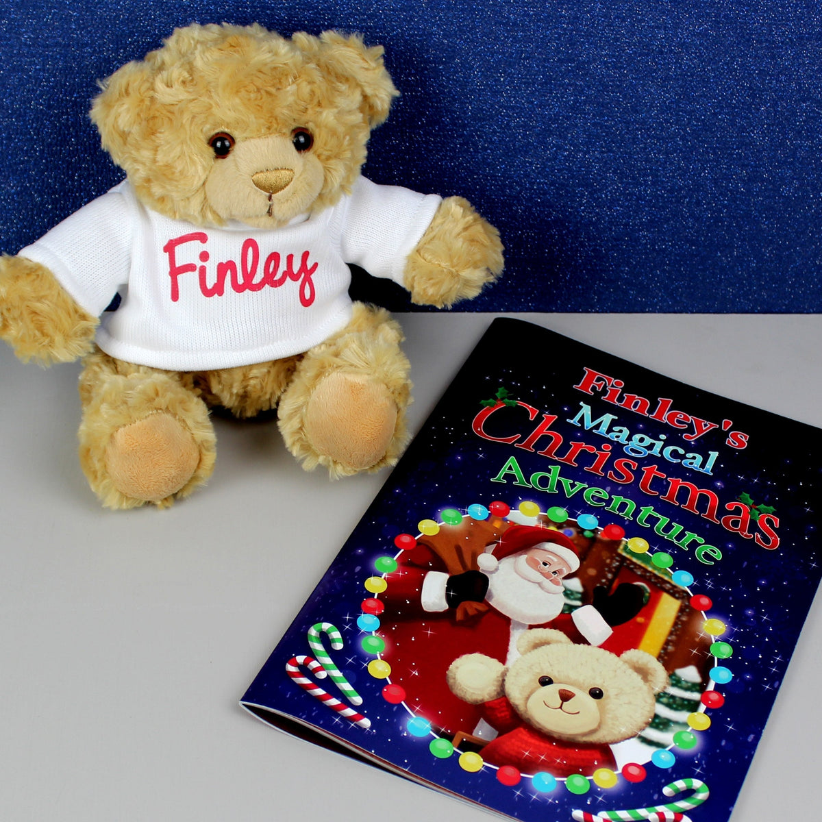 Personalised Magical Christmas Adventure Story Book And Personalised Teddy Bear