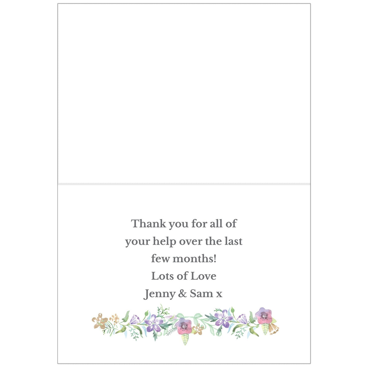 Personalised Maid Of Honour 'Floral Watercolour Wedding' Card