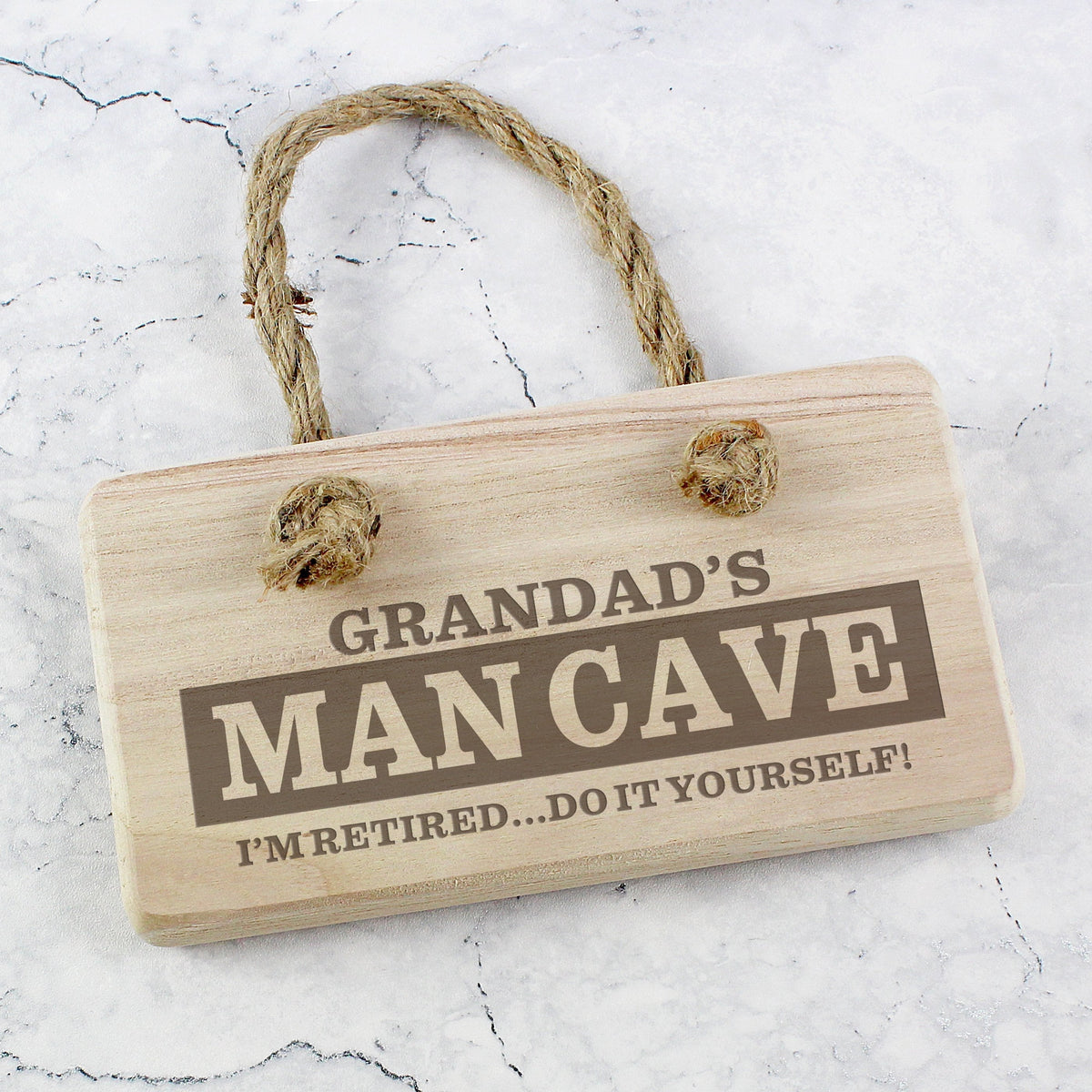 Personalised Man Cave Wooden Hanging Sign