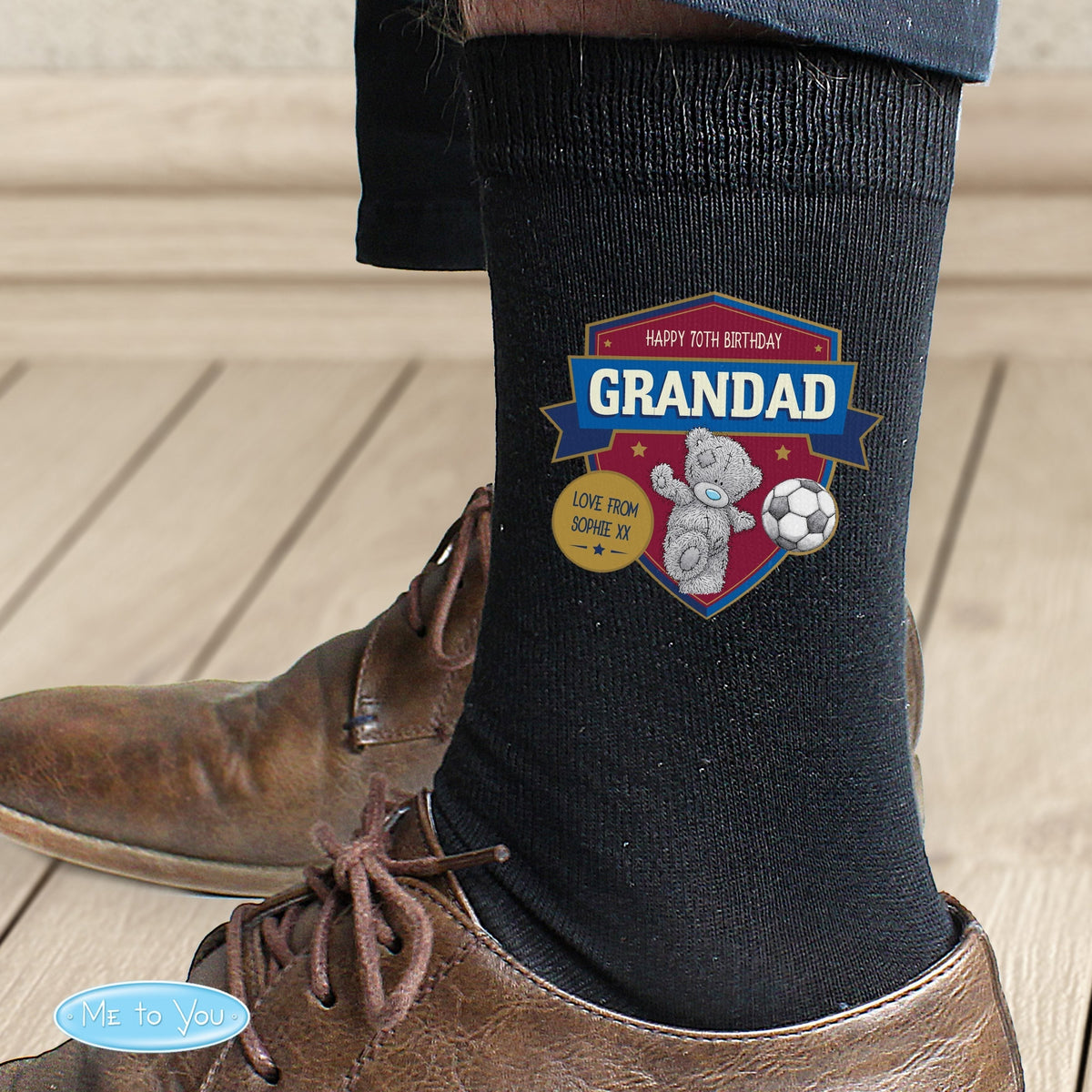Personalised Me To You Football Men's Socks