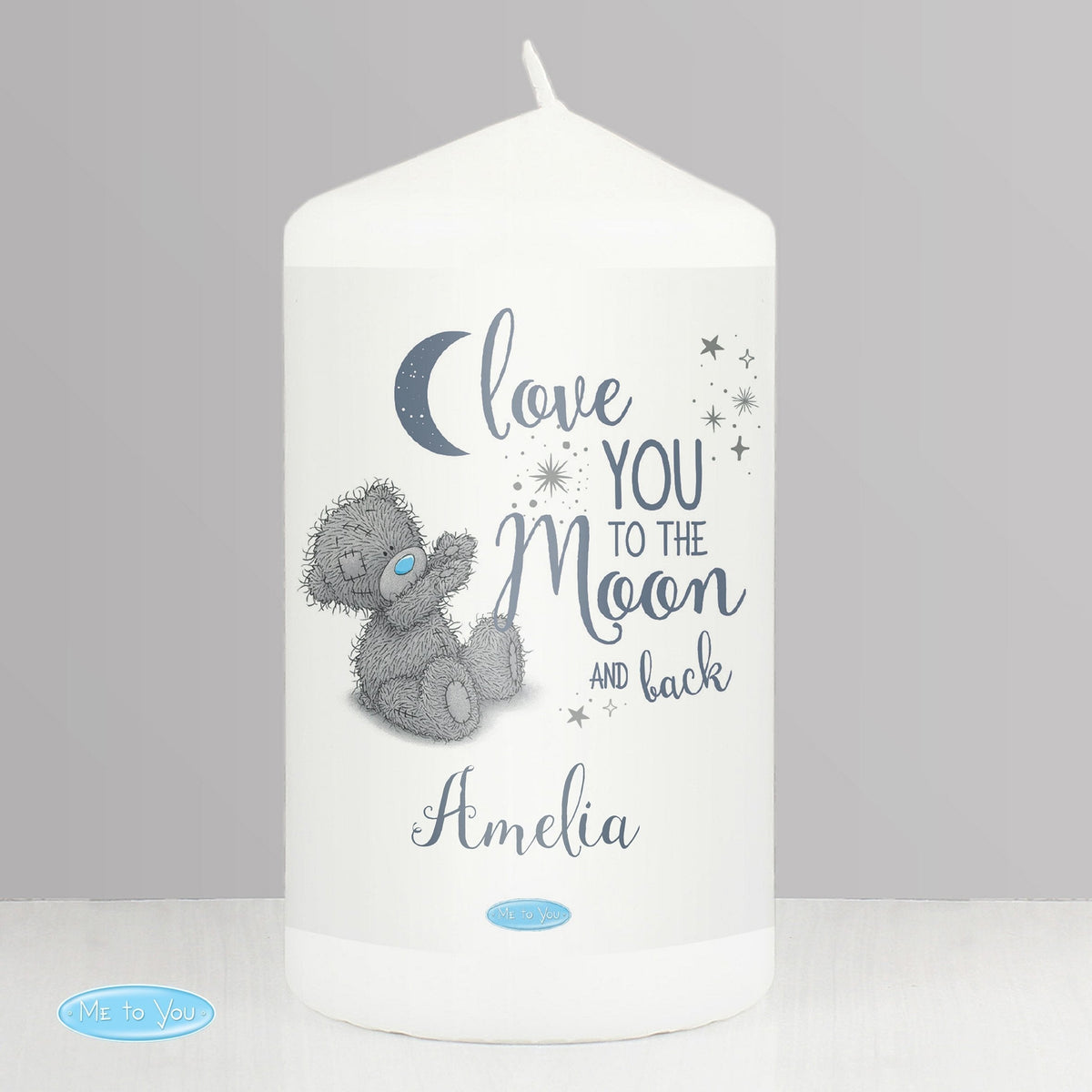 Personalised Me To You 'Love You To The Moon And Back' Pillar Candle