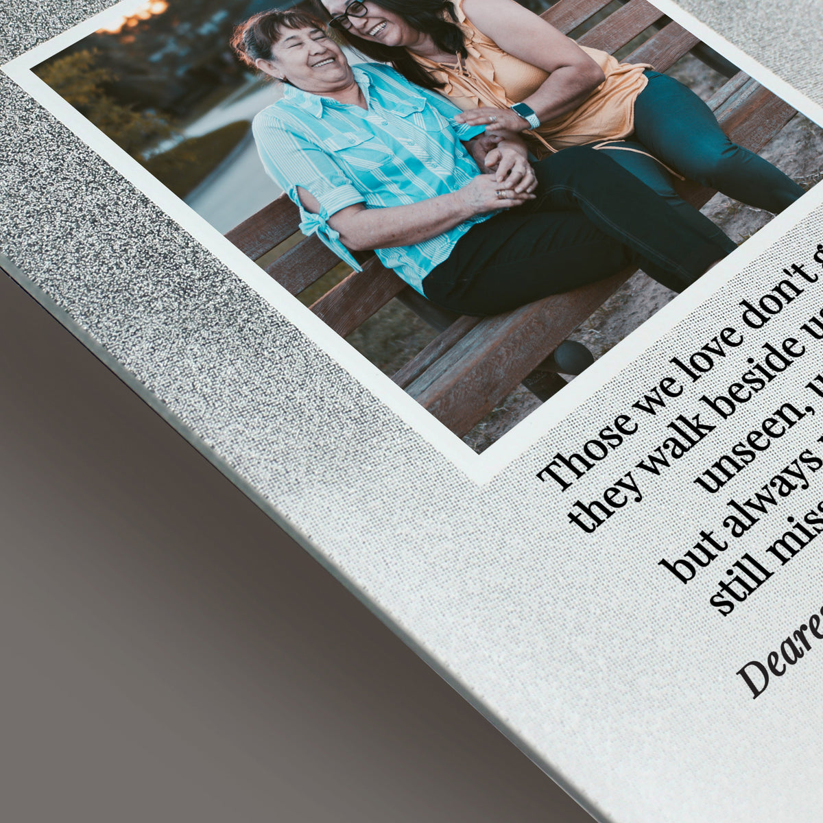 Personalised Memorial 4x4 Inch Glitter Glass Photo Frame