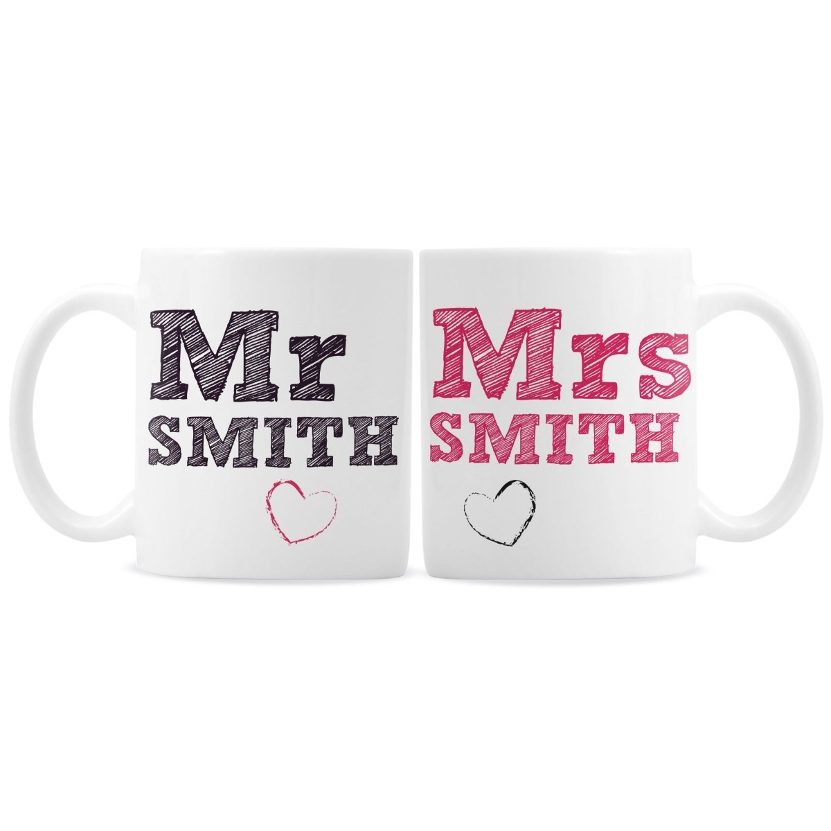 Personalised Mr & Mrs Mug Set
