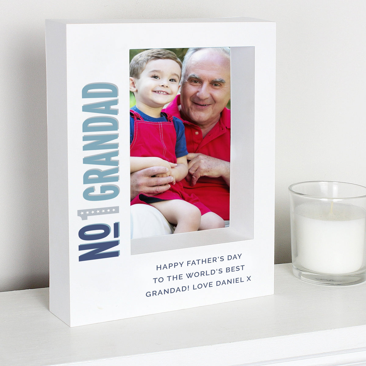 Personalised No.1 5x7 Inch Box Photo Frame