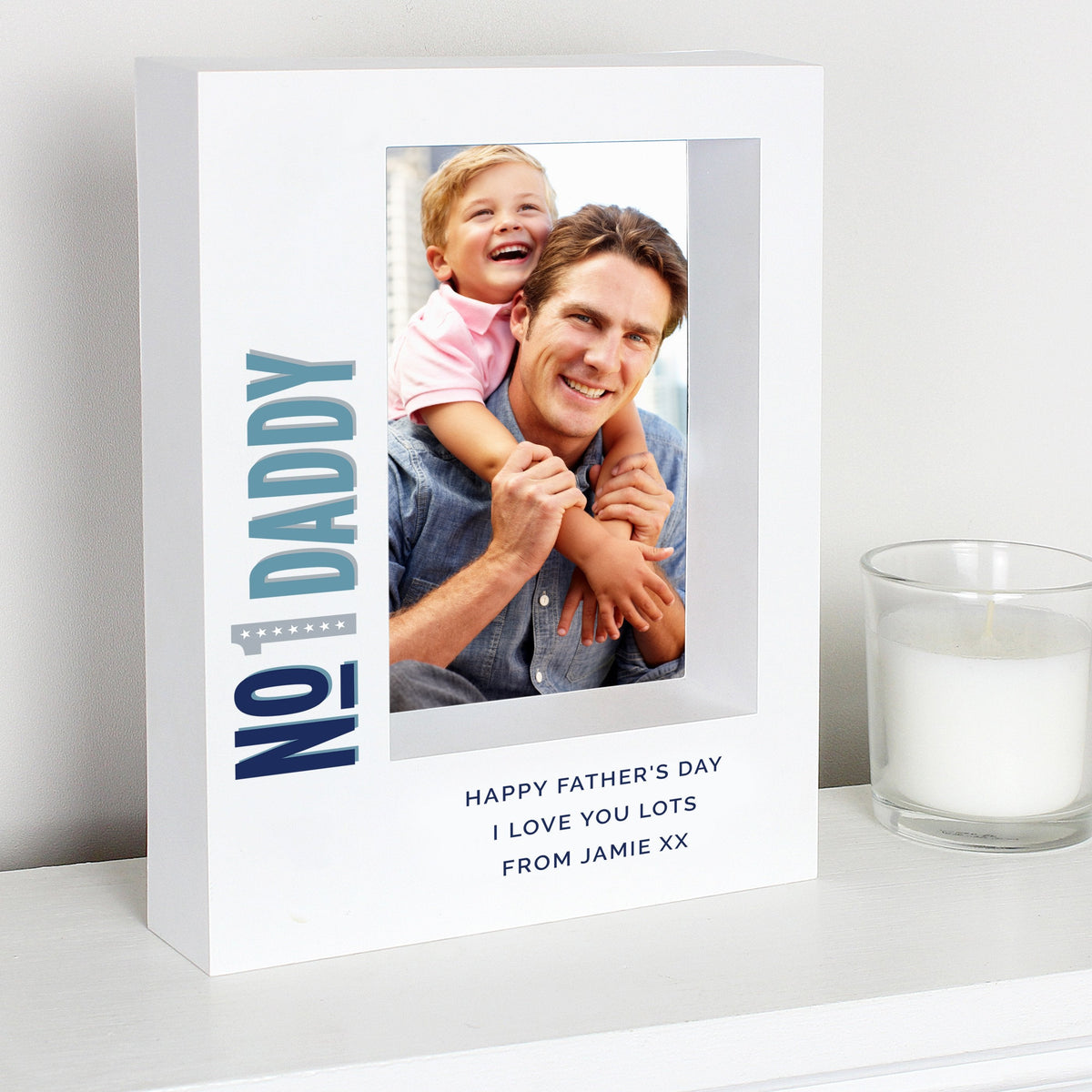 Personalised No.1 5x7 Inch Box Photo Frame