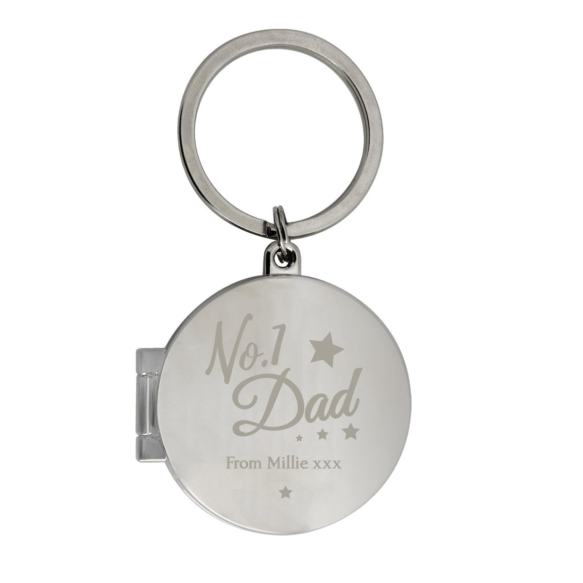 Personalised No1 Dad Photo Keyring