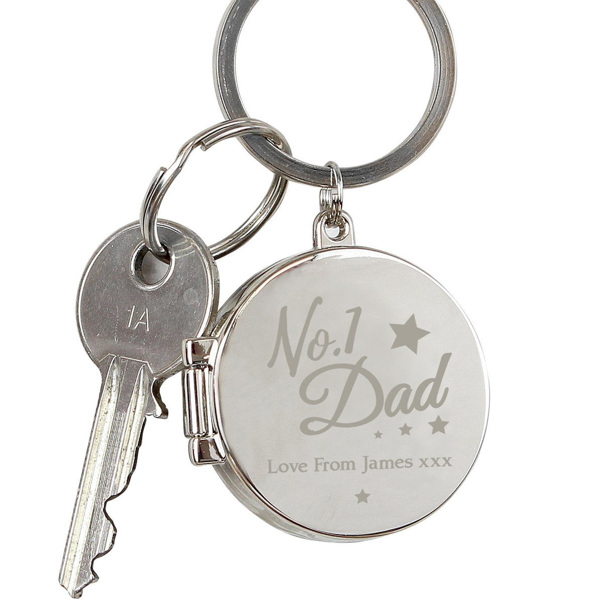 Personalised No1 Dad Photo Keyring