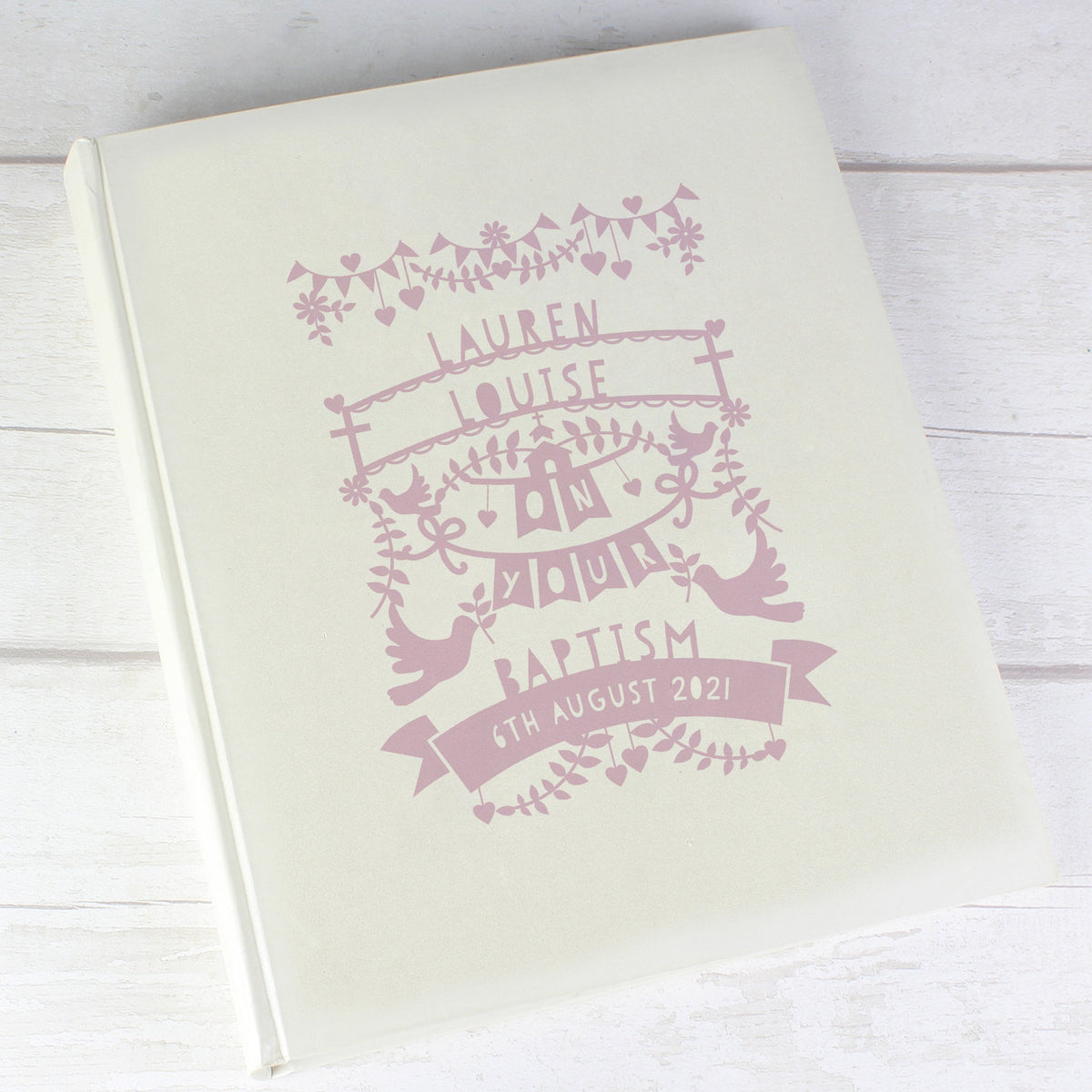 Personalised Pink Papercut Style Photo Album