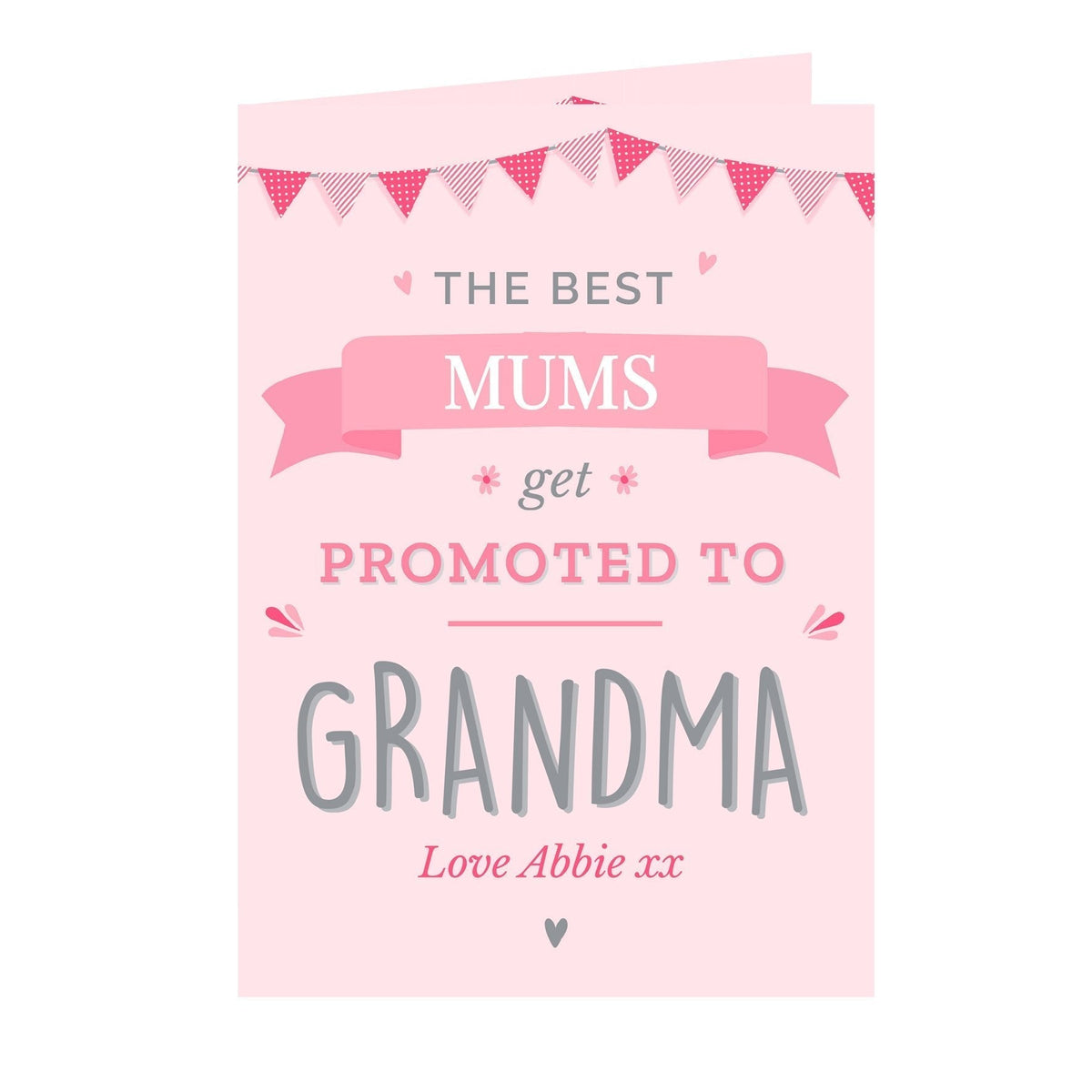 Personalised Pink Promoted To Card