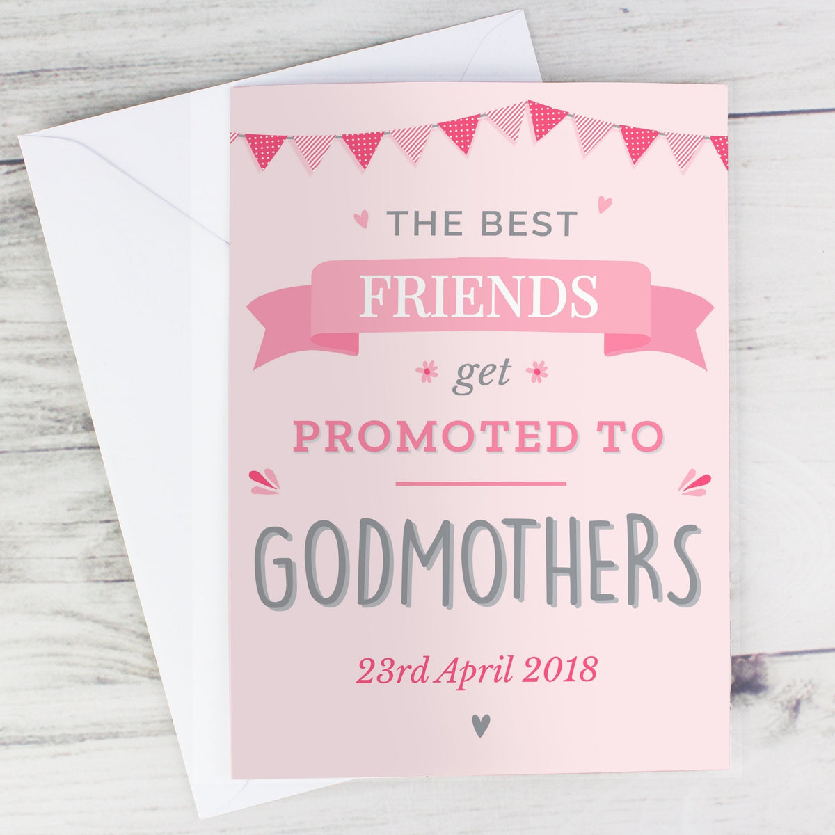 Personalised Pink Promoted To Card