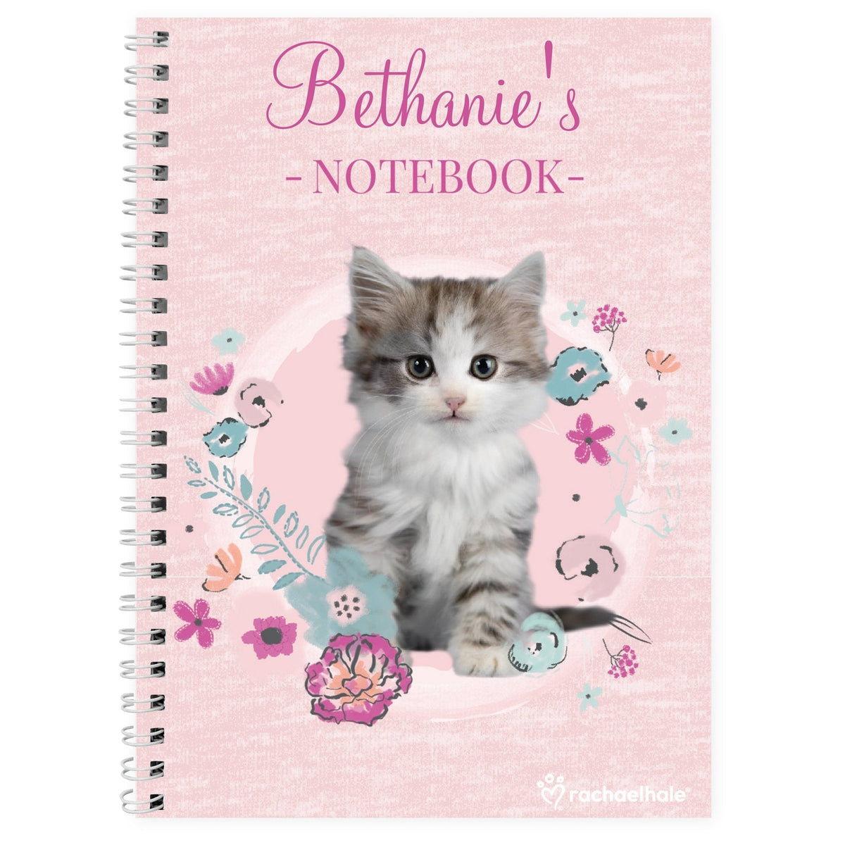 Personalised Rachael Hale Cute Kitten A5 Notebook