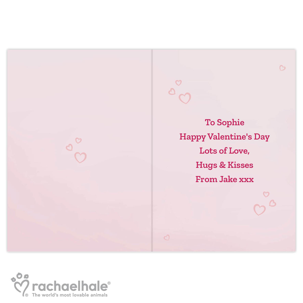 Personalised Rachael Hale 'I Love You Pig Time' Card