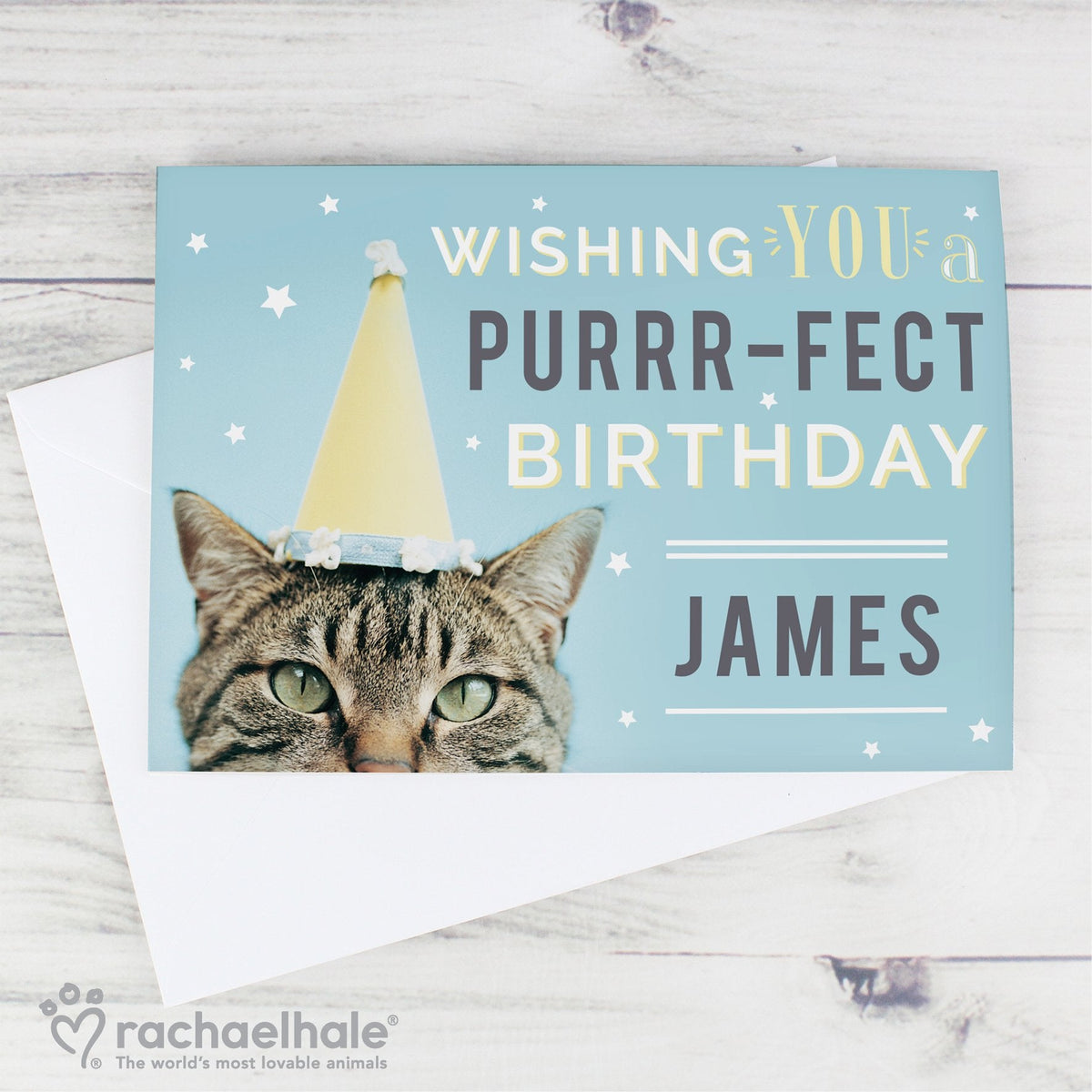 Personalised Rachael Hale Purr-Fect Birthday Card