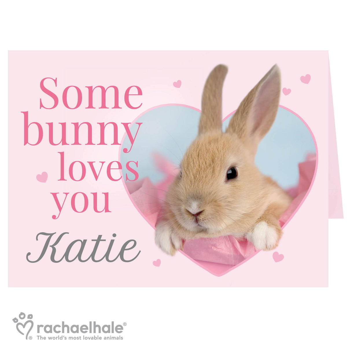 Personalised Rachael Hale 'some Bunny' Card