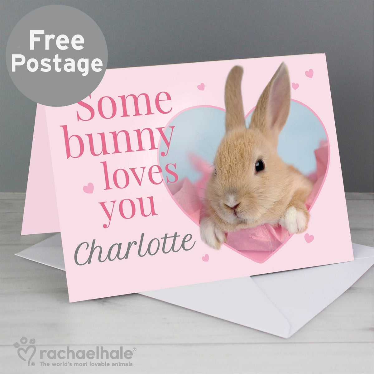 Personalised Rachael Hale 'some Bunny' Card