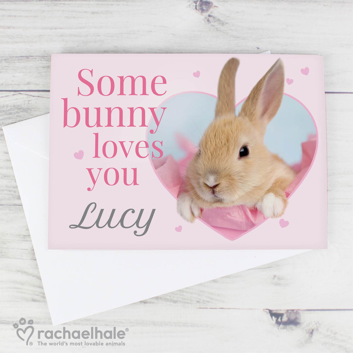 Personalised Rachael Hale 'some Bunny' Card