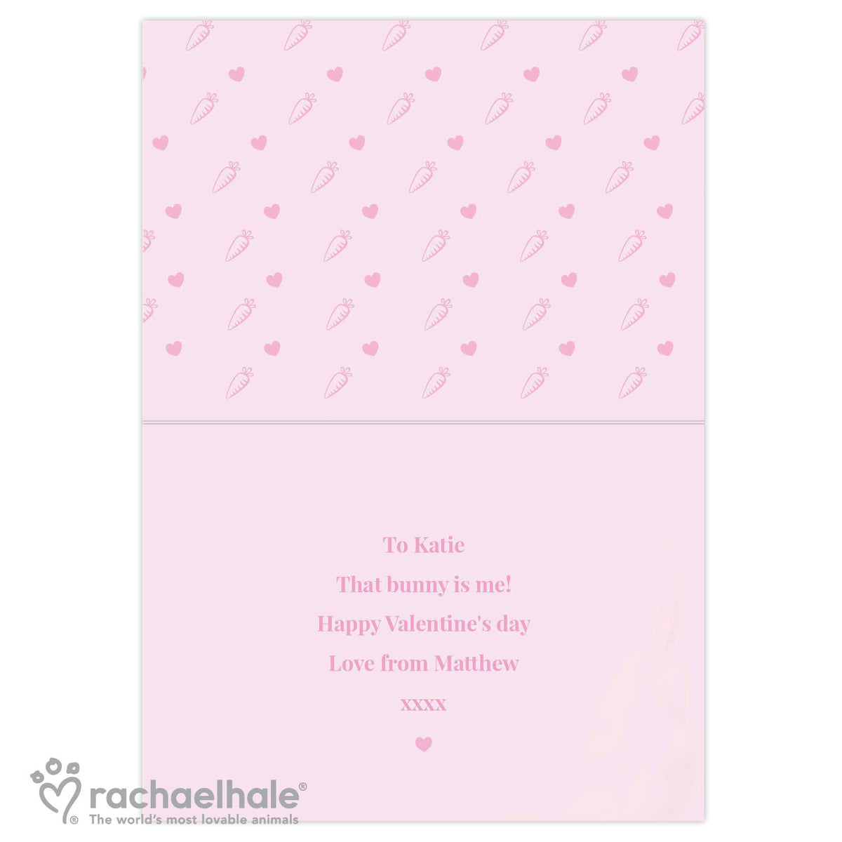 Personalised Rachael Hale 'some Bunny' Card