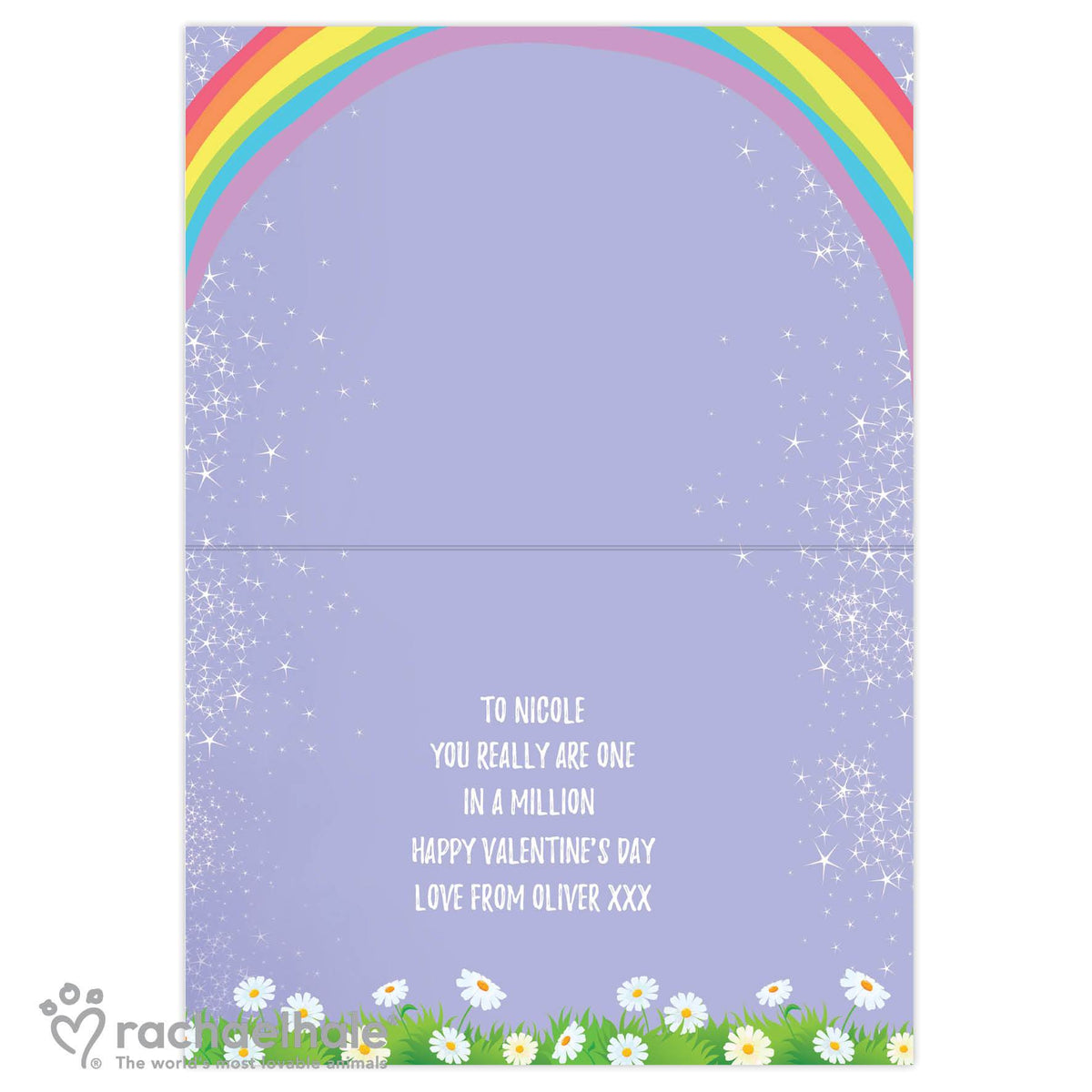 Personalised Rachael Hale Unicorn Card