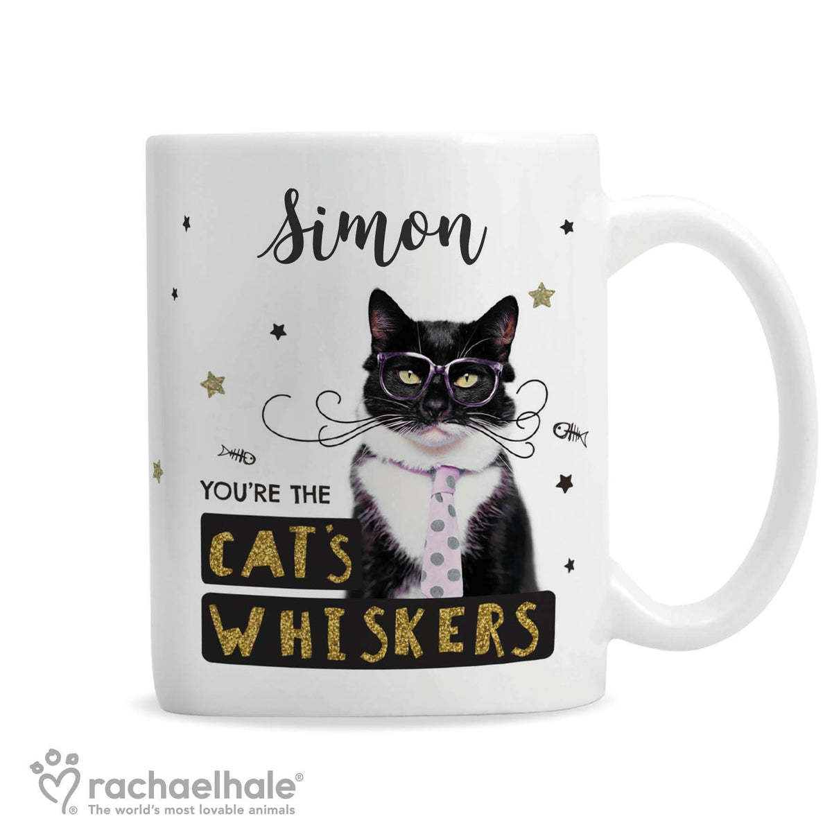Personalised Rachael Hale 'You're The Cat's Whiskers' Mug