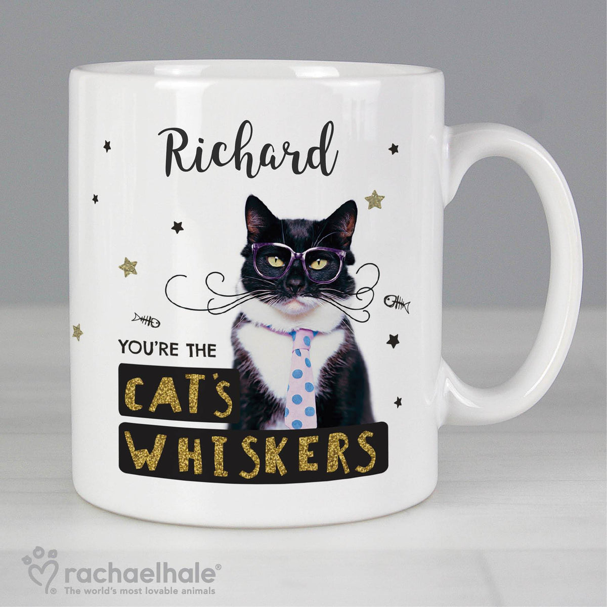 Personalised Rachael Hale 'You're The Cat's Whiskers' Mug