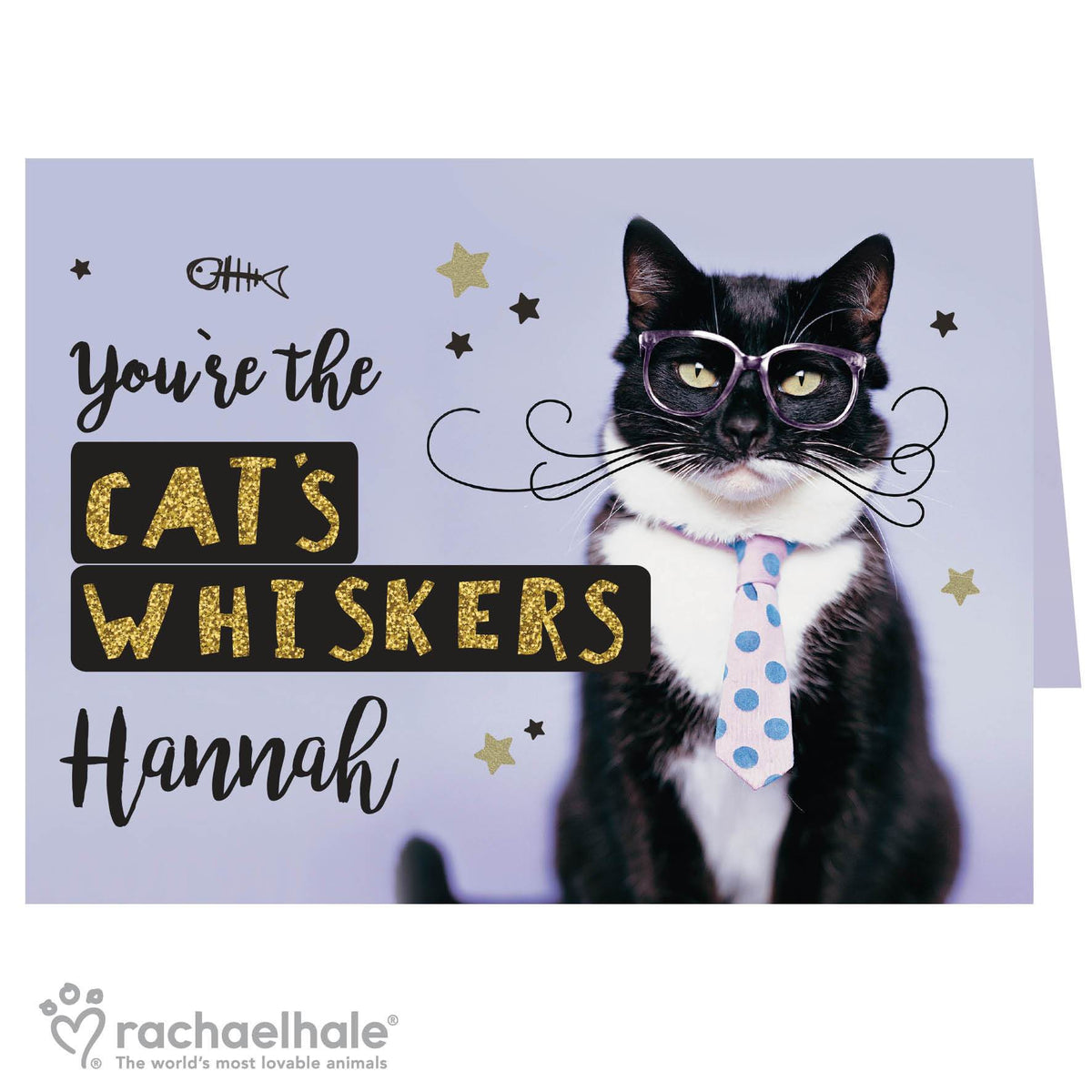 Personalised Rachael Hale Youre The Cats Whiskers Card