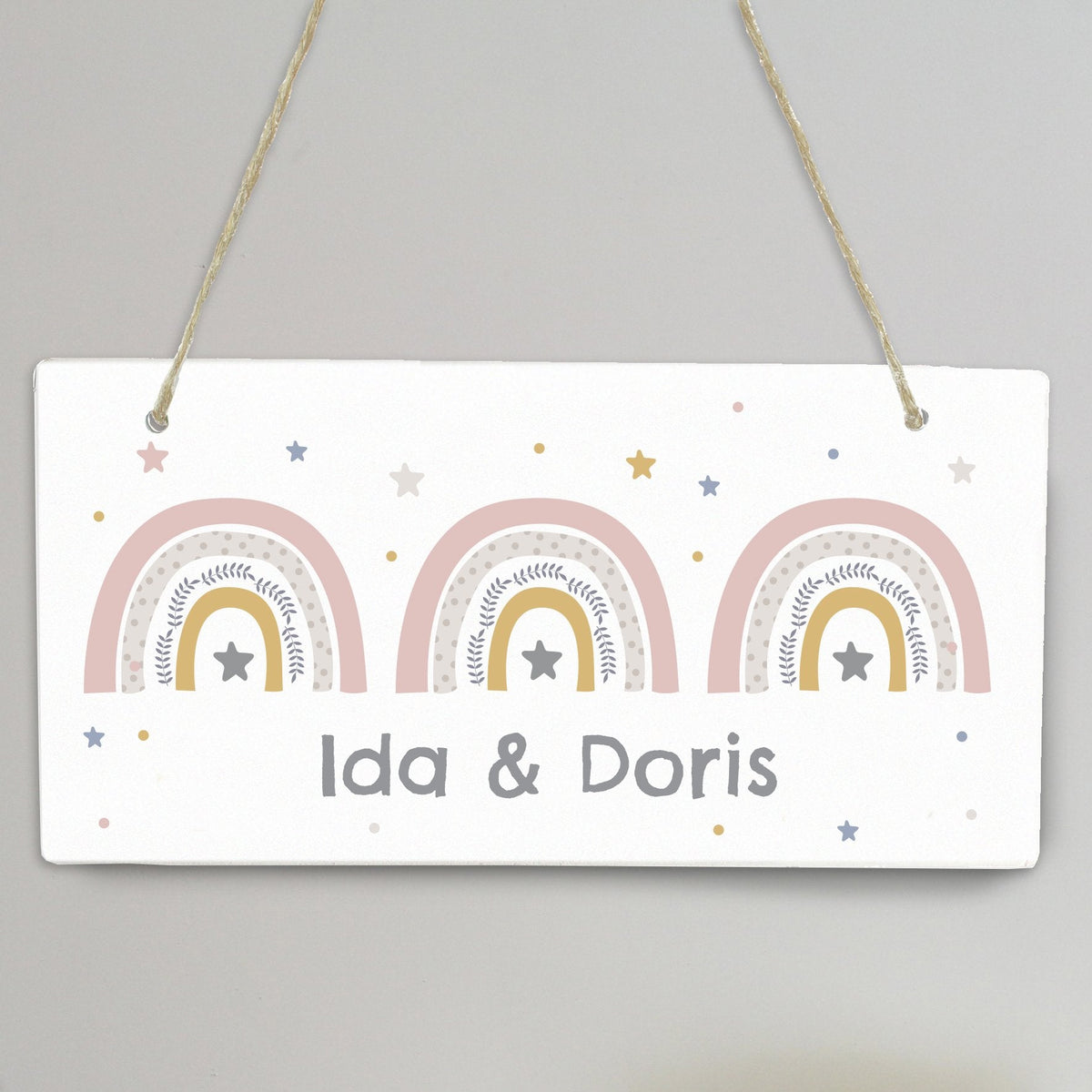 Personalised Rainbow Wooden Sign