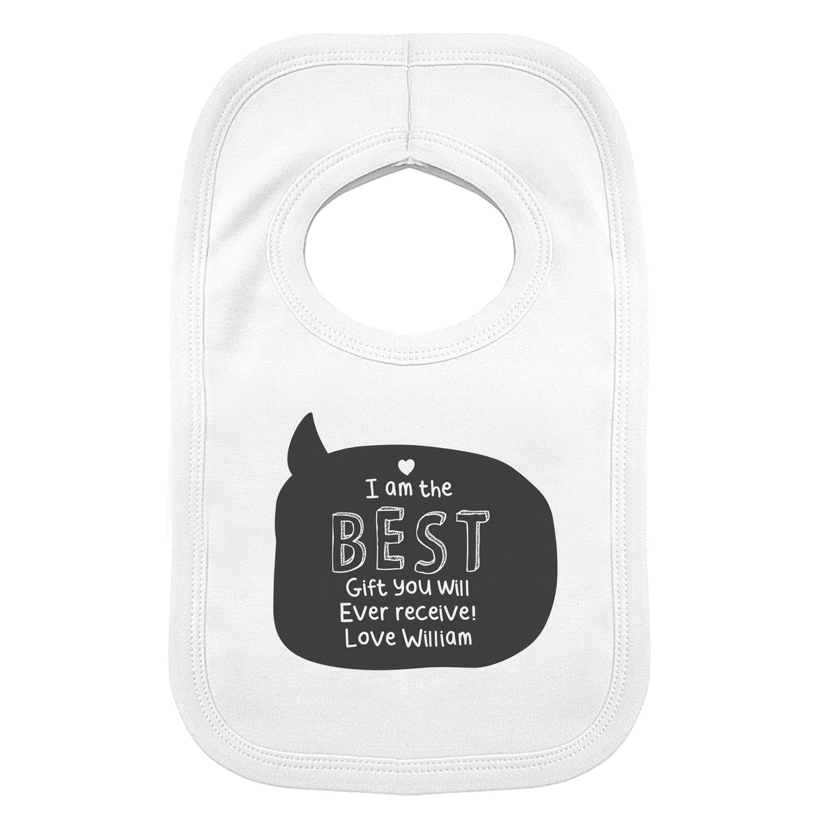 Personalised Speech Bubble Bib