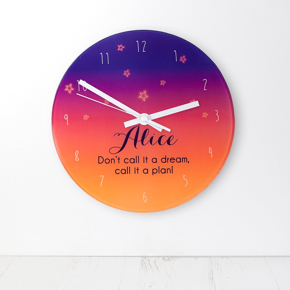Personalised Summer Sunset Wall Clock