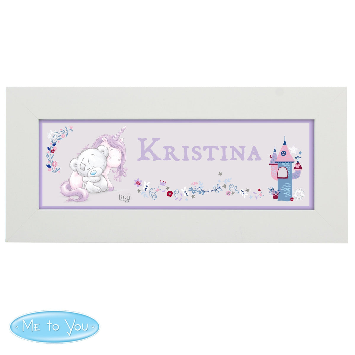 Personalised Tiny Tatty Teddy Unicorn Name Frame