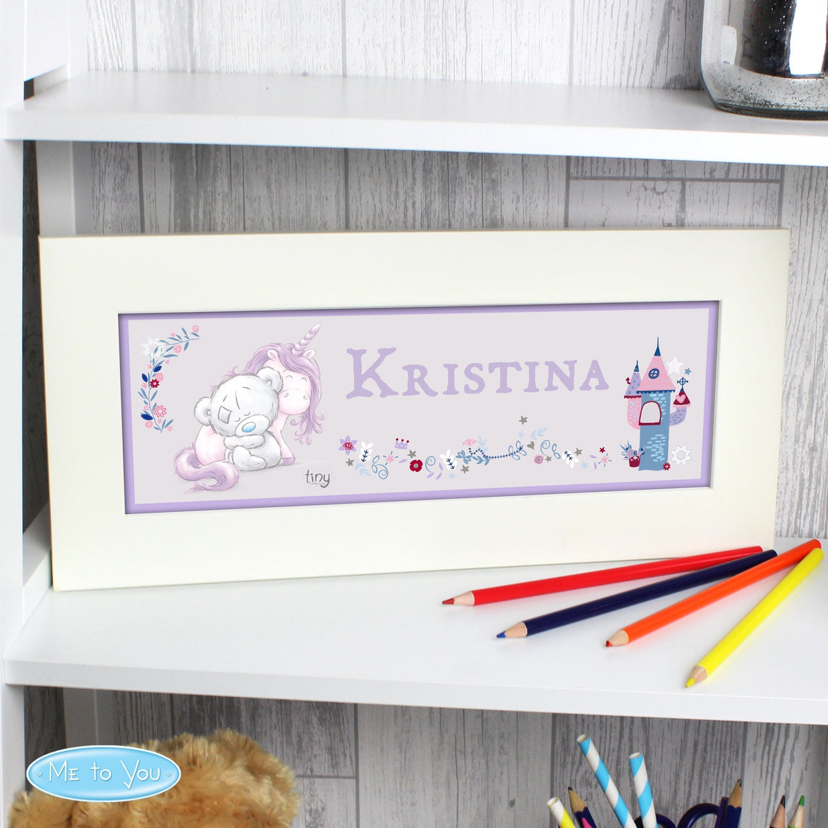 Personalised Tiny Tatty Teddy Unicorn Name Frame