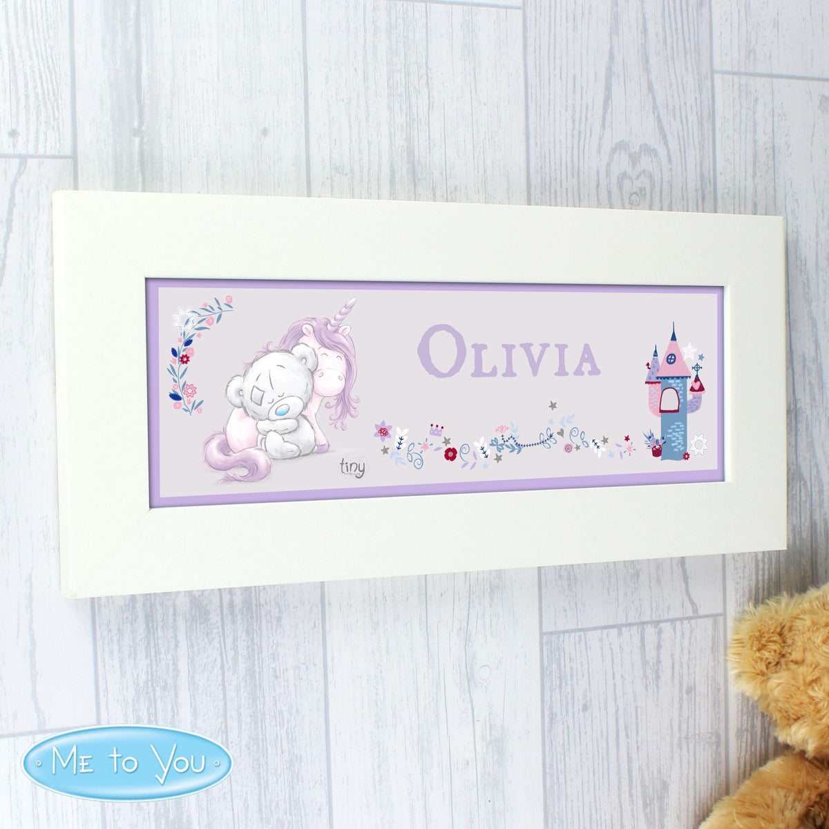 Personalised Tiny Tatty Teddy Unicorn Name Frame