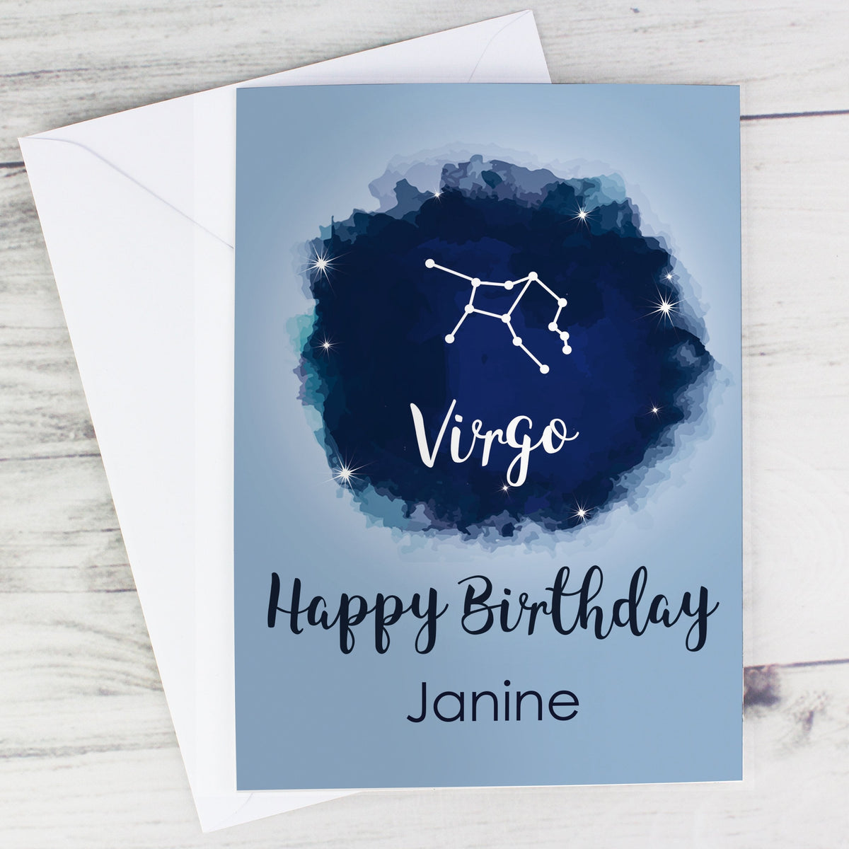 Personalised Virgo Zodiac Star Sign Card (August 23rd - September 22nd)
