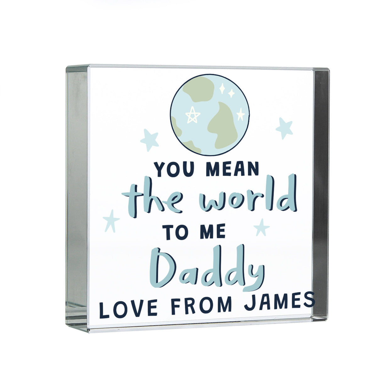 Personalised You Mean The World To Me Large Crystal Token