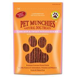 Pet Munchies Dog Treat Chicken and Sweet Potato Sticks 90g - Case of 8